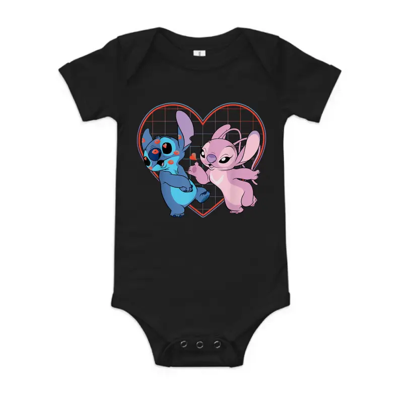 Disney Lilo And Stitch Angel Heart Kisses Baby Onesie