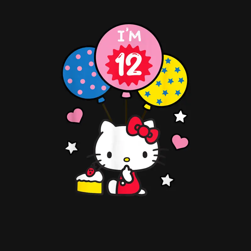 Hello Kitty I'm 12 Birthday Youth Staple T-Shirt
