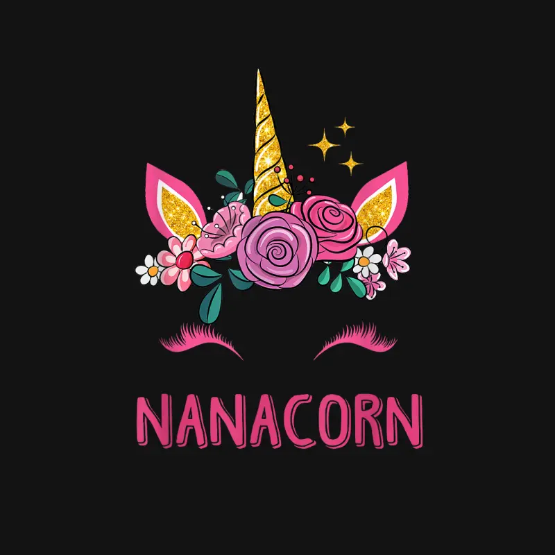 Nanacorn Nana Unicorn Girl Grandma Kids Mother's Day Unisex Long Sleeve T-Shirt