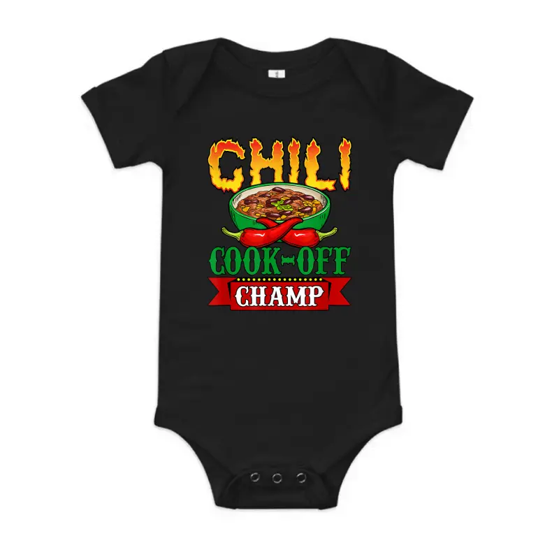 Chili Cook Off Champ Cookoff Competition Contest Winner Baby Onesie