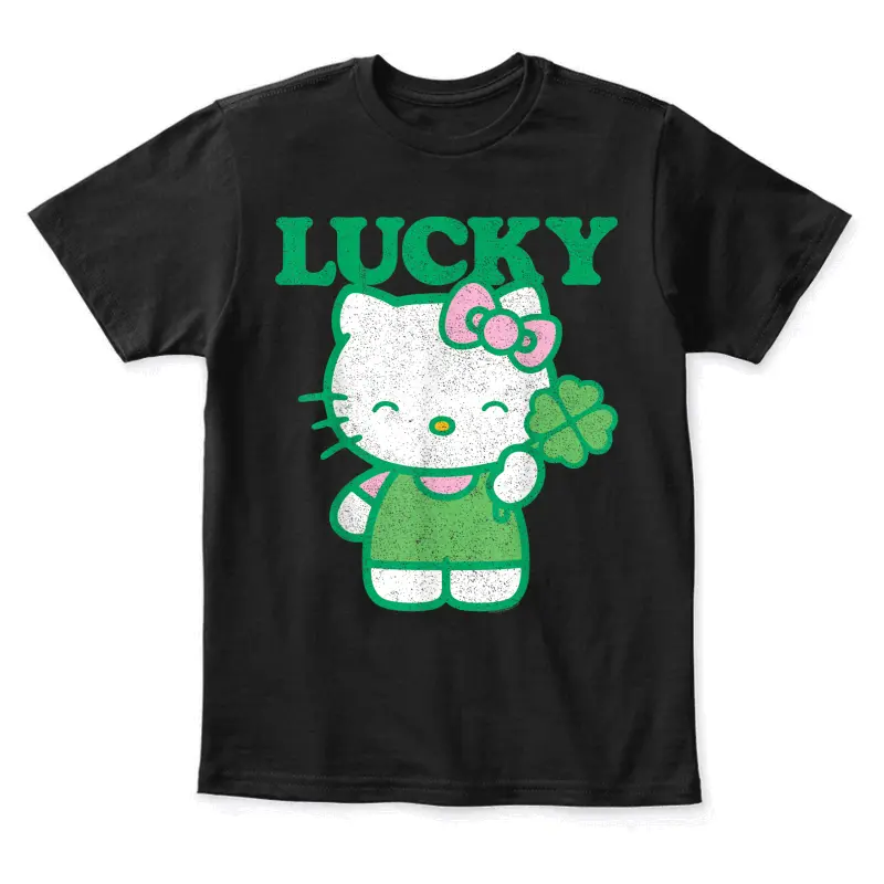 Hello Kitty Lucky Clover Tee Shirt Youth Staple T-Shirt