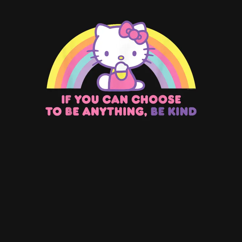 Hello Kitty If You Can Choose To Be Anything, Be Kind Youth Staple T-Shirt