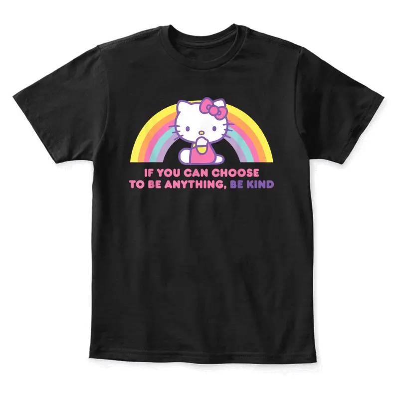 Hello Kitty If You Can Choose To Be Anything, Be Kind Youth Staple T-Shirt