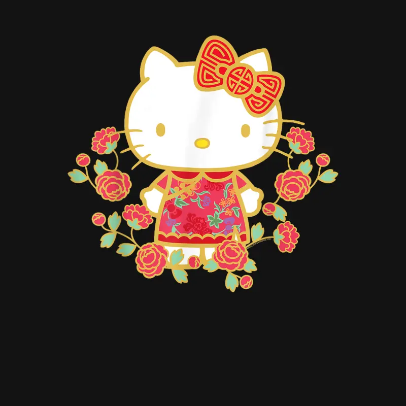 Hello Kitty Happy Lunar New Year Tee Shirt Unisex Long Sleeve T-Shirt