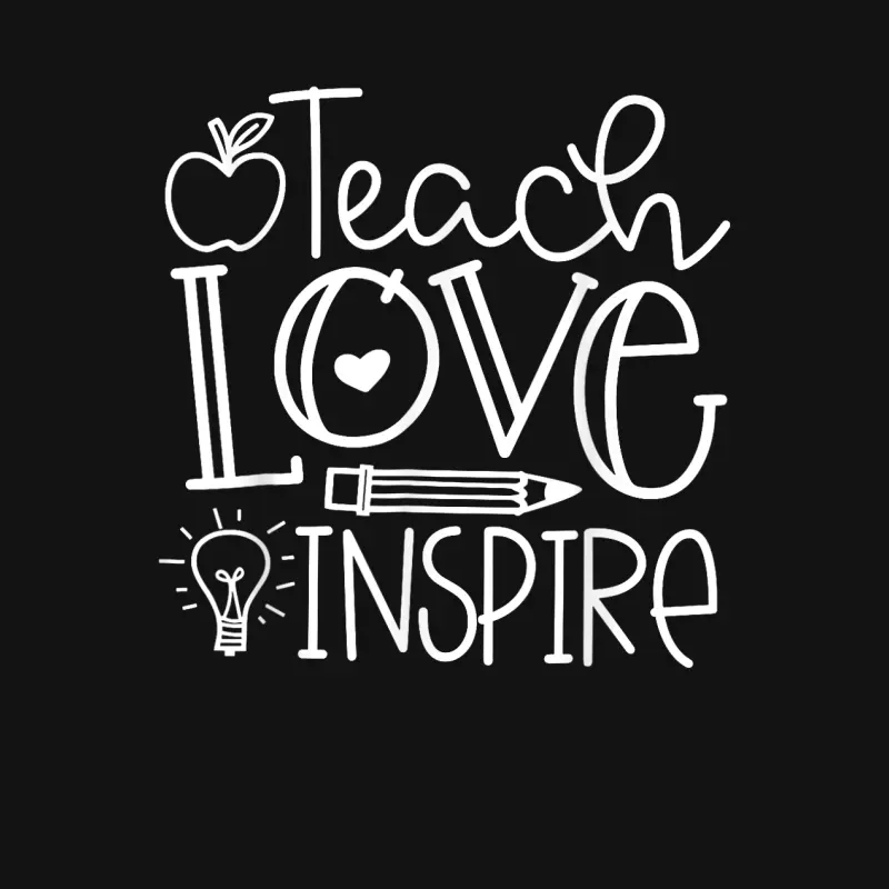 Teach Love Inspire Retro Teacher Kids Back To School Youth Staple T-Shirt