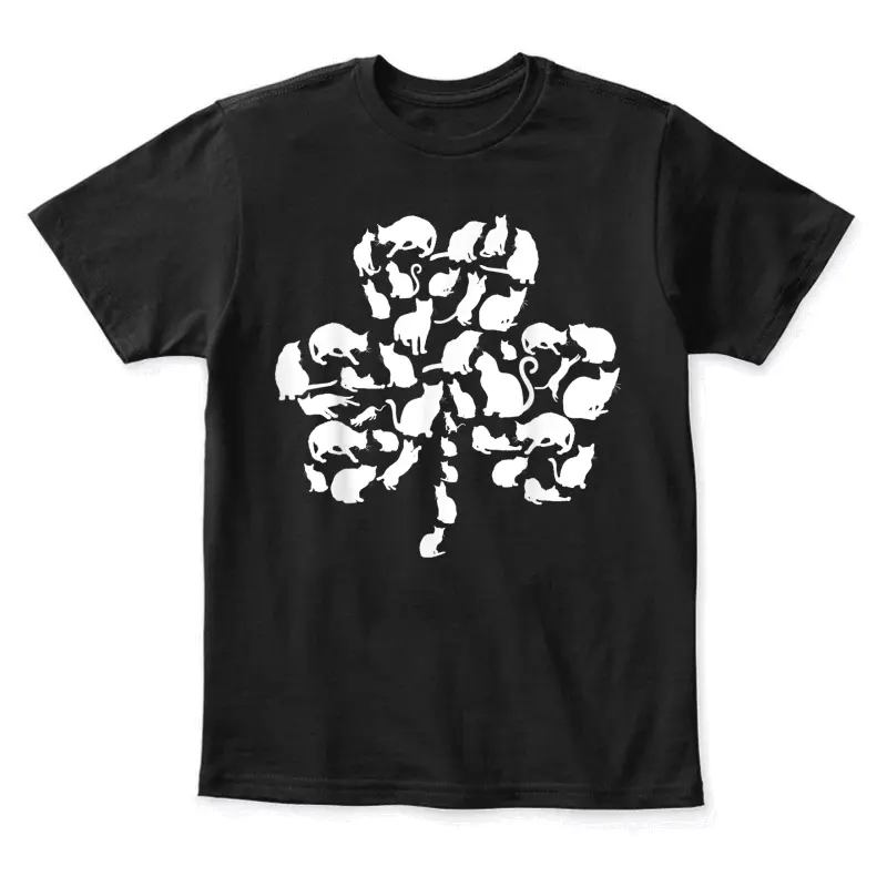 Cat St Patricks Cattys Catricks Day Girls Women Shamrock Youth Staple T-Shirt