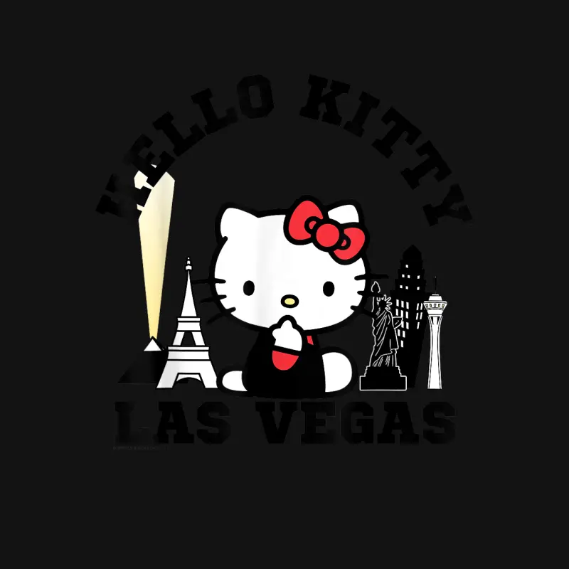 Hello Kitty Viva Las Vegas Tee Shirt Unisex Long Sleeve T-Shirt