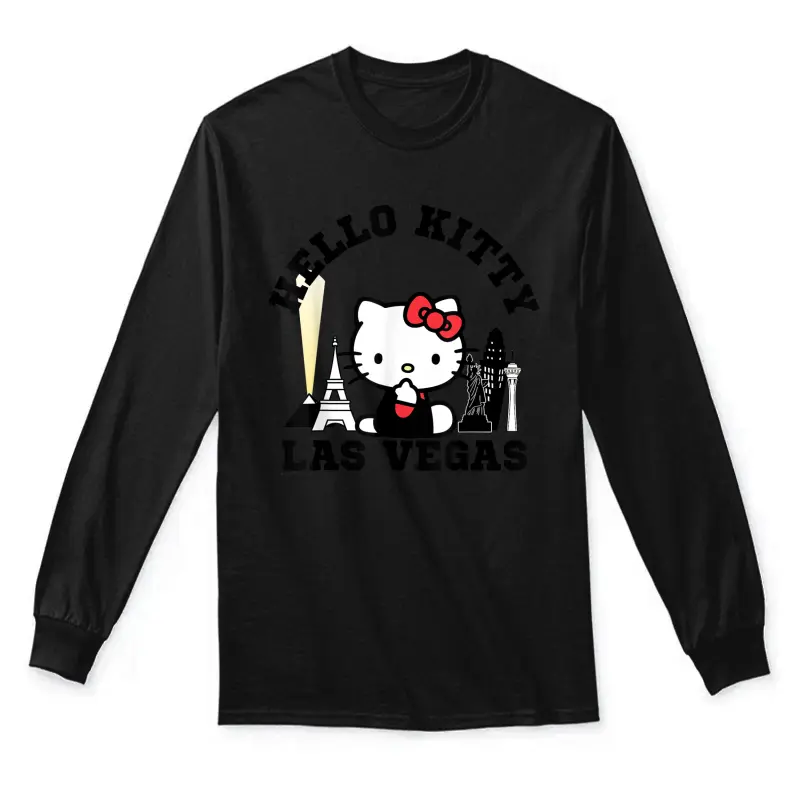 Hello Kitty Viva Las Vegas Tee Shirt Unisex Long Sleeve T-Shirt