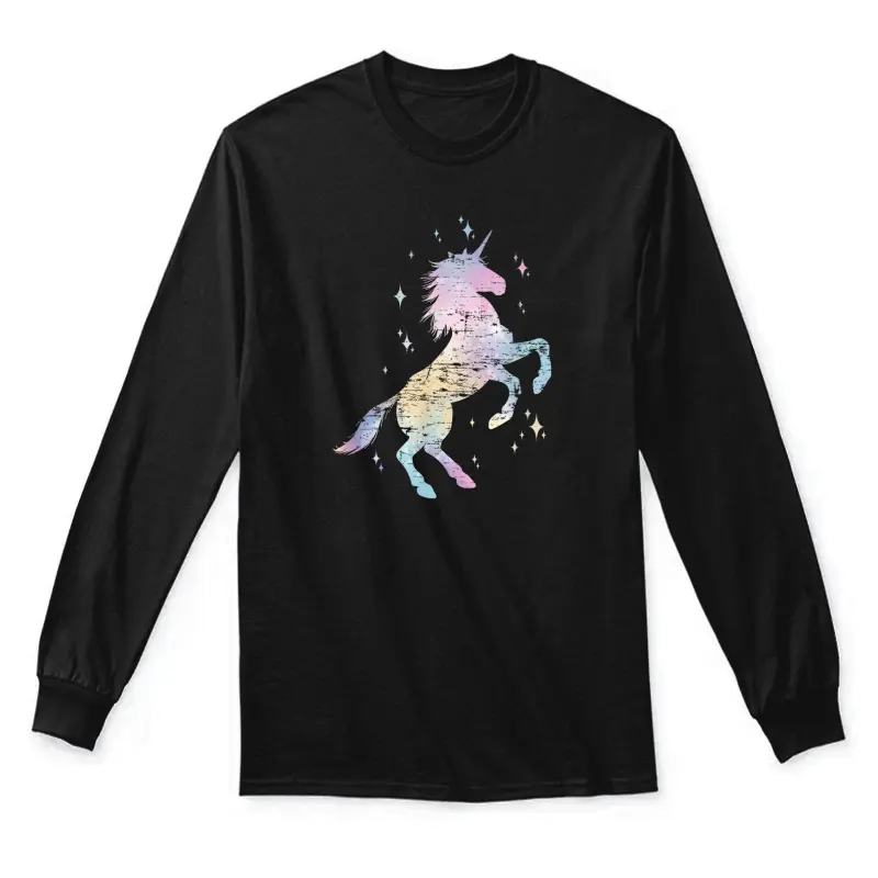 Rainbow Animal Fairy Unicorn Lover Girls Women Gift Unicorn Unisex Long Sleeve T-Shirt