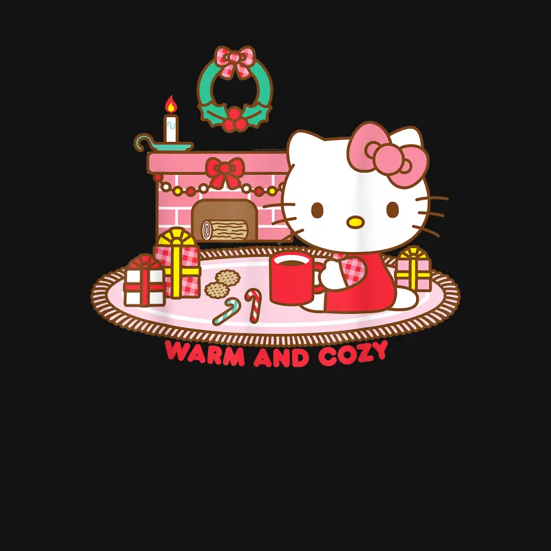 Hello Kitty Warm And Cozy Christmas Unisex Long Sleeve T-Shirt