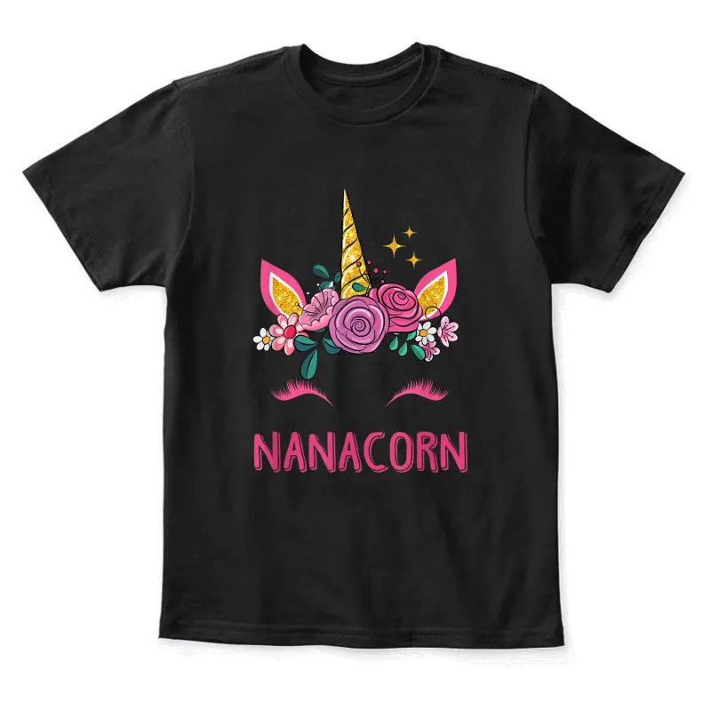 Nanacorn Nana Unicorn Girl Grandma Kids Mother's Day Youth Staple T-Shirt