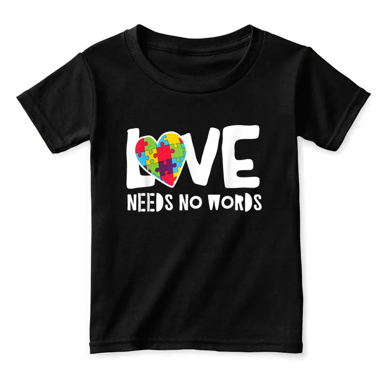 Love Needs No Words Autism Toddler Staple T-Shirt