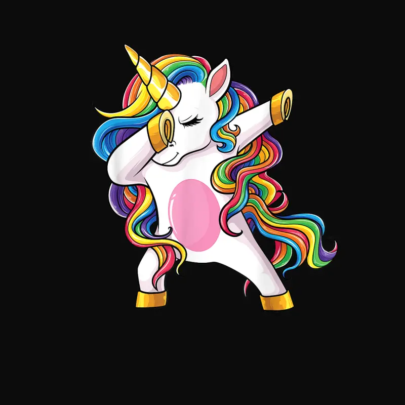 Dabbing Unicorn Shirt Dab Unicorns Girls Kids Women Unisex Staple T-Shirt