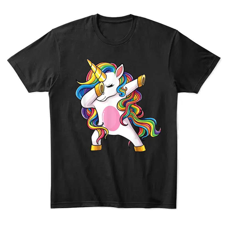 Dabbing Unicorn Shirt Dab Unicorns Girls Kids Women Unisex Staple T-Shirt