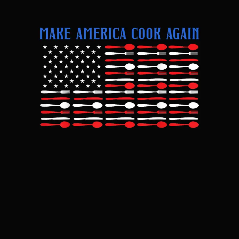 Make America Cook Again Chef Knife Kitchen Food Menu Cook Toddler Staple T-Shirt