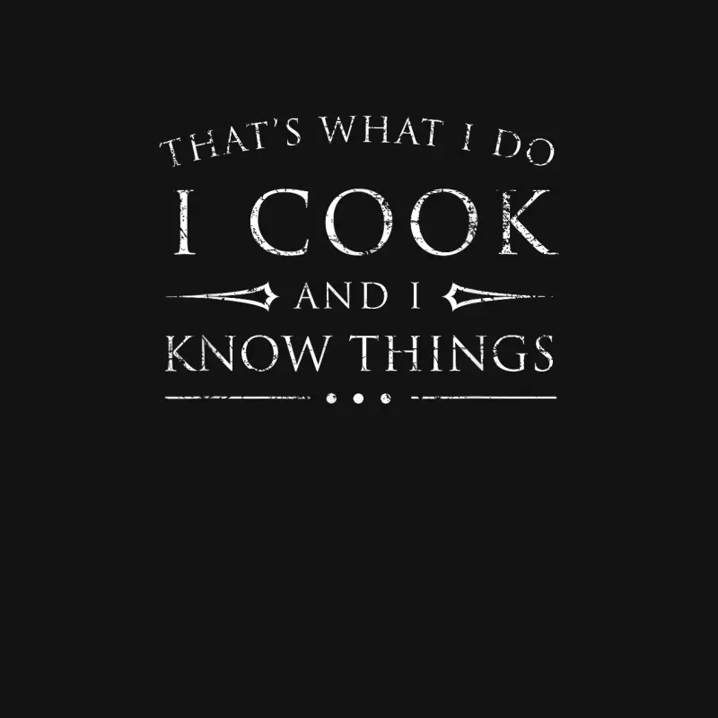 I Cook And I Know Things Shirt, Funny Fantasy Chef Gift Youth Staple T-Shirt