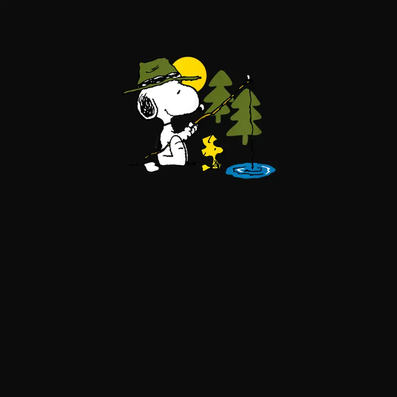 Peanuts - Snoopy Woodstock Fishing Unisex Staple T-Shirt