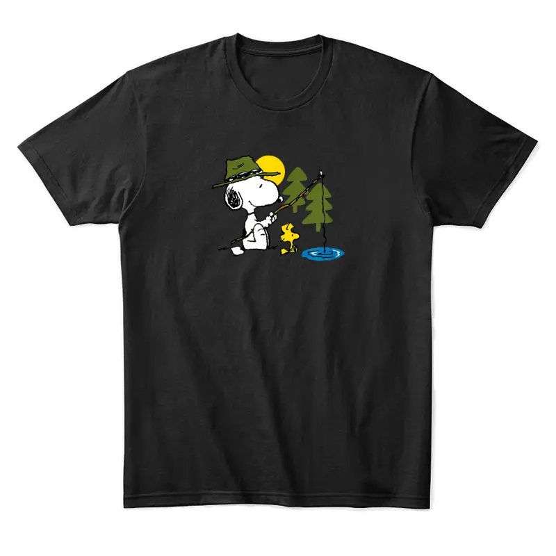 Peanuts - Snoopy Woodstock Fishing Unisex Staple T-Shirt