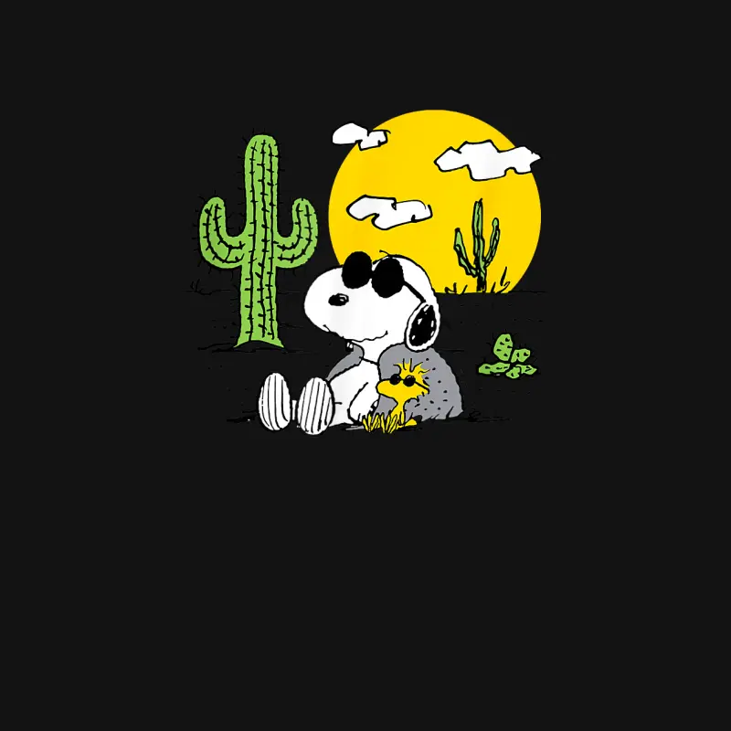 Peanuts - Summer - Snoopy & Woodstock Desert Unisex Long Sleeve T-Shirt