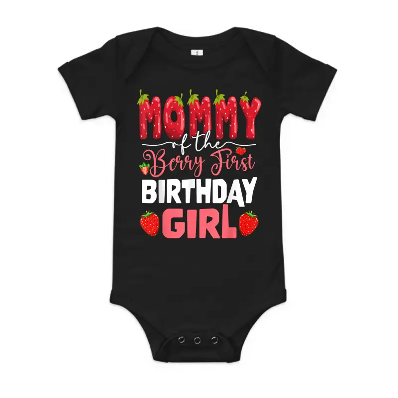 Mommy Of The Berry First Birthday Of Girl Strawberry Mom Baby Onesie