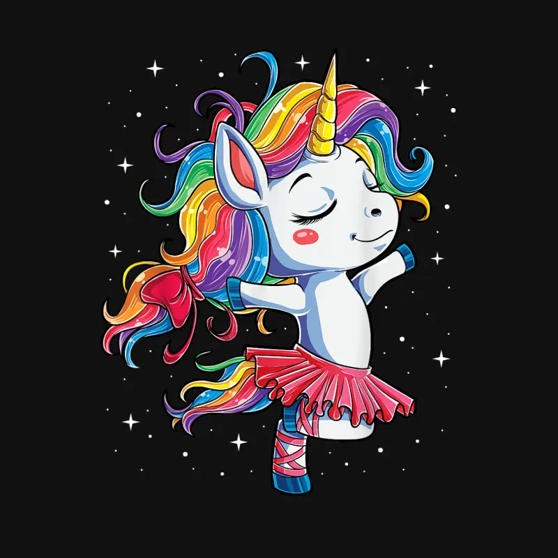 Ballet Dancer Unicorn Girls Women Rainbow Ballerina Color Baby Onesie