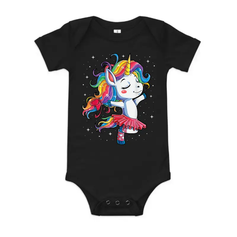 Ballet Dancer Unicorn Girls Women Rainbow Ballerina Color Baby Onesie