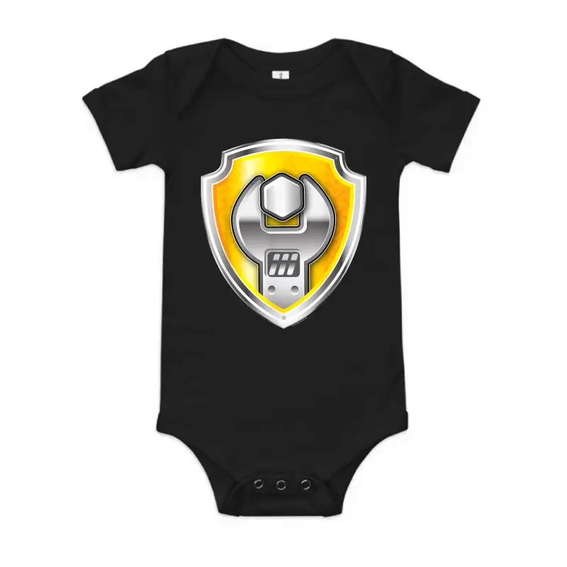 Paw Patrol Rubble Badge Baby Onesie