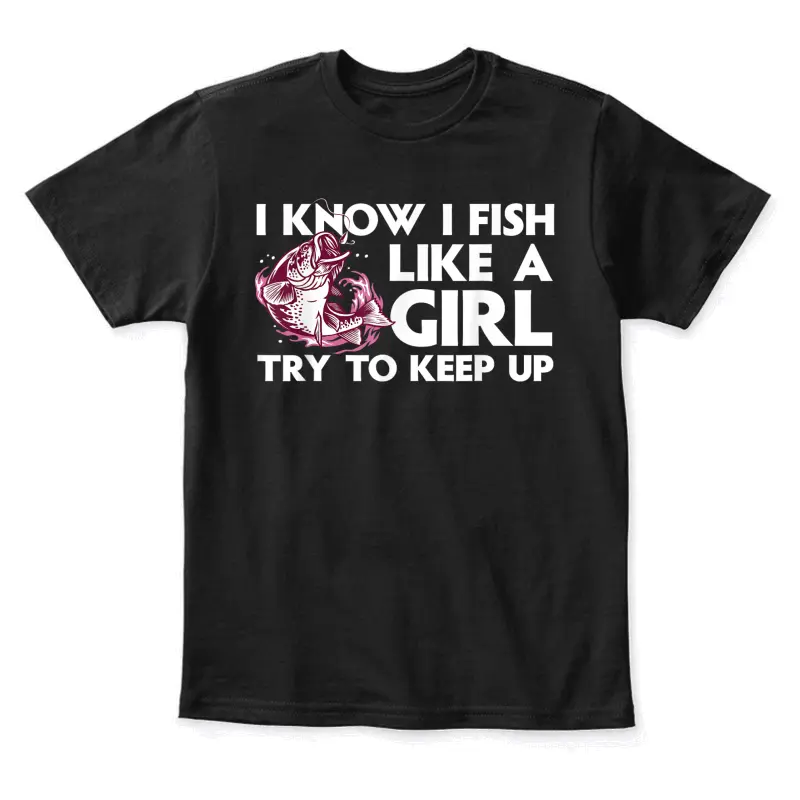 Cool Fishing For Women Girls Trout Angler Bass Fish Hunting Youth Staple T-Shirt