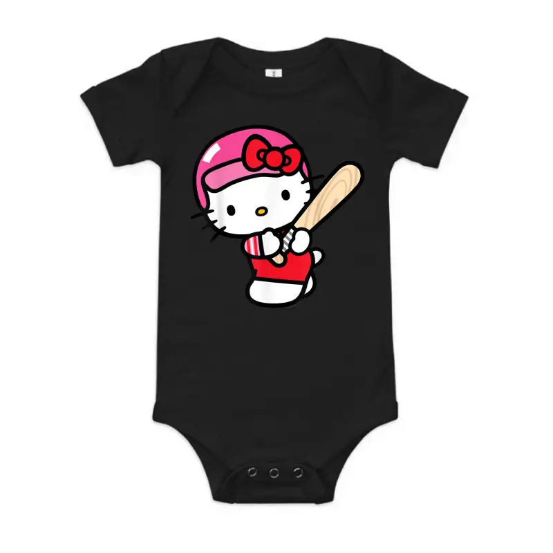 Hello Kitty Baseball Player Tee Shirt Baby Onesie