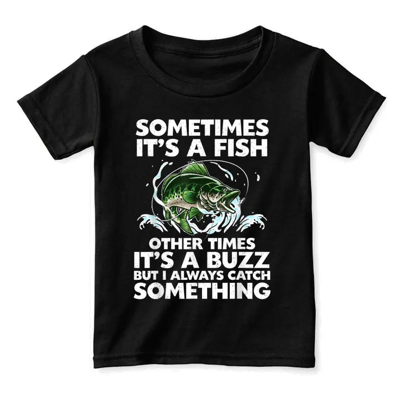 Cool Fishing Design For Men Women Fishing Rod Fish Fisherman Toddler Staple T-Shirt
