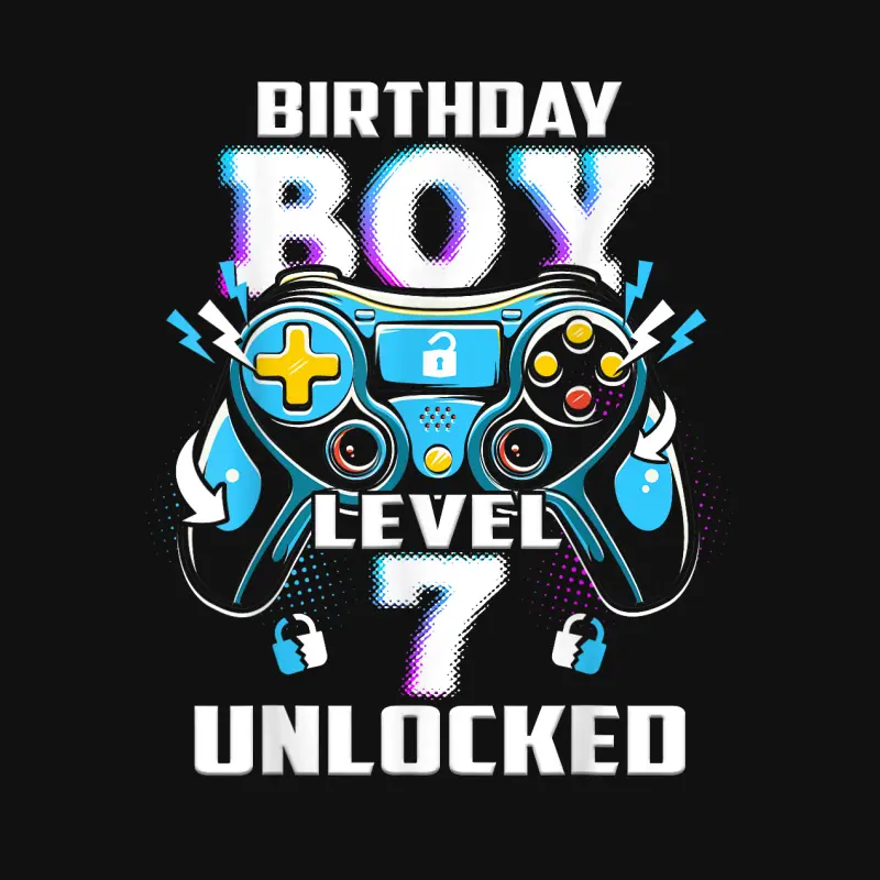 Level 7 Unlocked Video Game 7Th Birthday Gamer Boys Baby Onesie