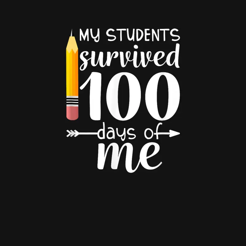 My Students Survived 100 Days Of Me Funny Teacher Youth Staple T-Shirt