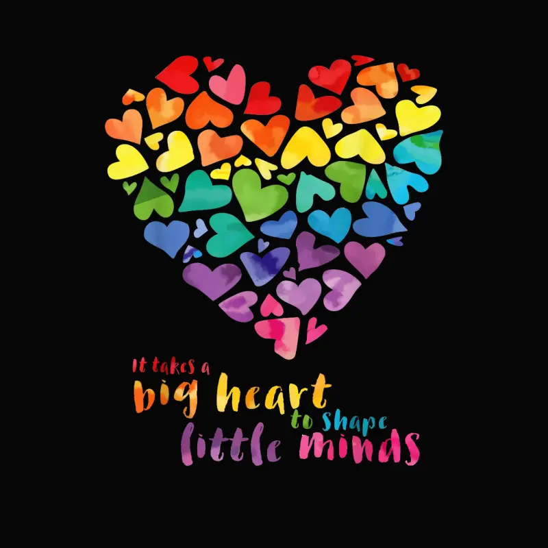 It Takes A Big Heart To Shape Little Minds Teacher Gift Toddler Staple T-Shirt