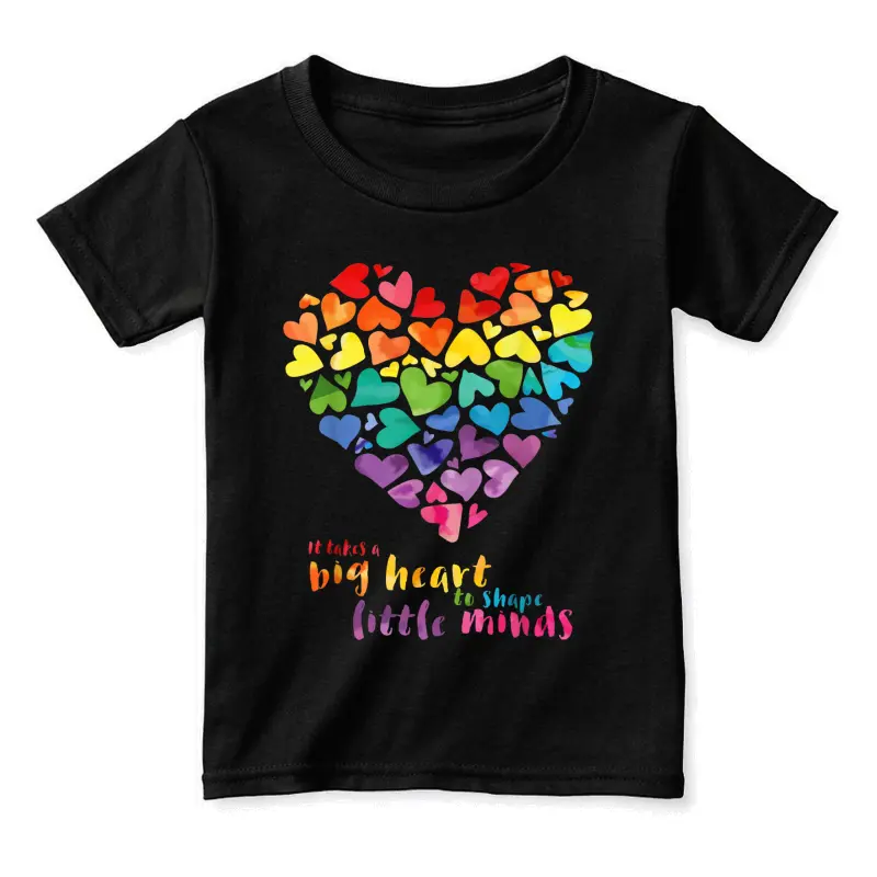 It Takes A Big Heart To Shape Little Minds Teacher Gift Toddler Staple T-Shirt