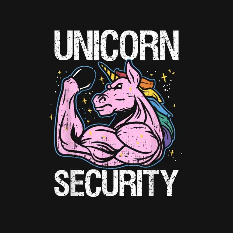 Unicorn Security Funny Costume Police Halloween Dad Men Unisex Long Sleeve T-Shirt