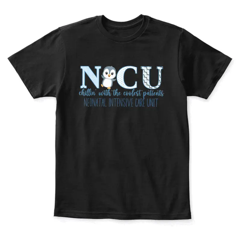 Winter Nicu Nurse Cute Penguin Nurse Nicu Holiday Christmas Youth Staple T-Shirt