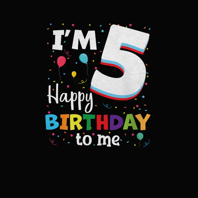 Five 5Yr 5Th Birthday Happy Birthday Boys Girls 5 Years Old Toddler Staple T-Shirt