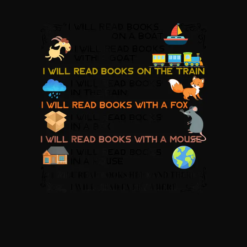 I Will Read Books On A Boat & Everywhere Reading T-Shirt Unisex Staple T-Shirt