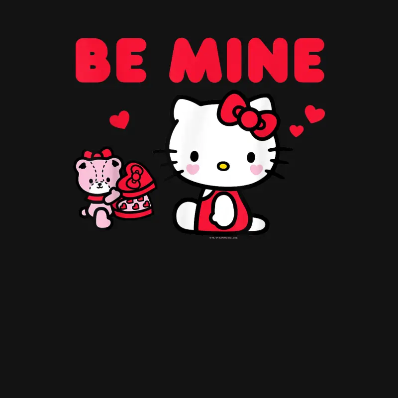 Hello Kitty Be Mine Chocolates Valentine's Unisex Long Sleeve T-Shirt