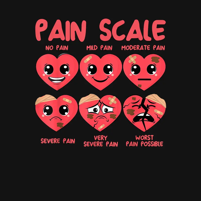 Pain Scale Heart Candy Trauma Nurse Triage Valentine's Day Youth Staple T-Shirt