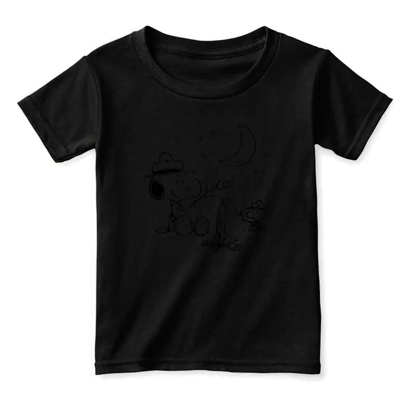 Peanuts - Snoopy And Woodstore Camping With Smores Toddler Staple T-Shirt