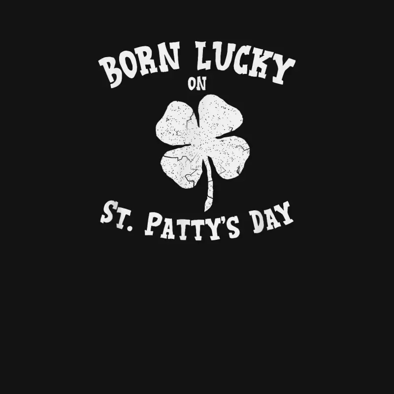 Born Lucky On St. Pattys Shirt Birthday St. Patricks Day Youth Staple T-Shirt
