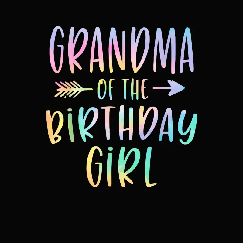 Grandma Of The Birthday Girl Tie Dye Colorful Bday Toddler Staple T-Shirt