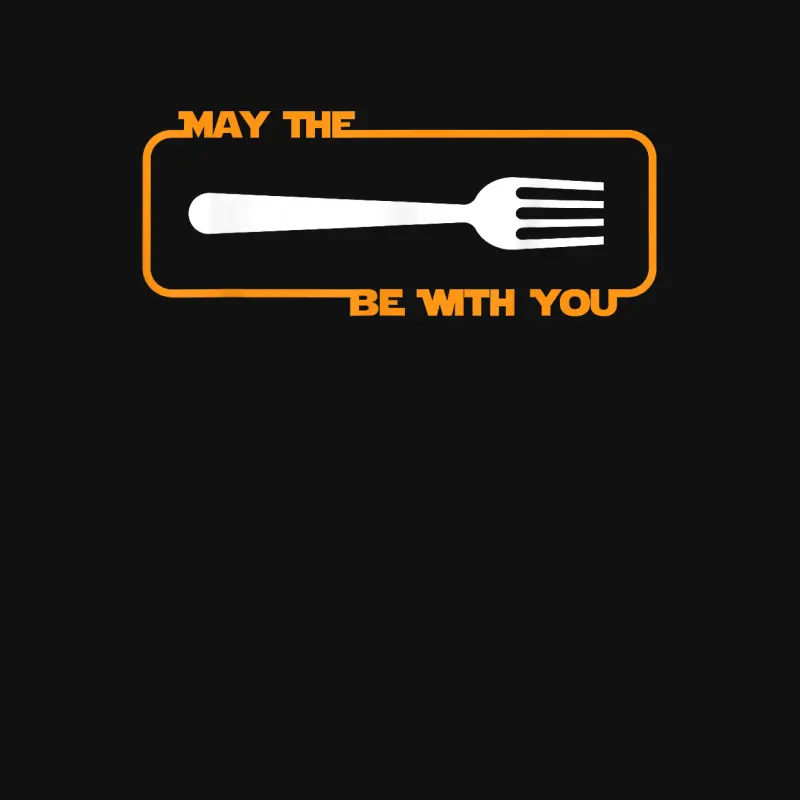 May The Fork Be With You Cooking Eating Foodie Baby Onesie