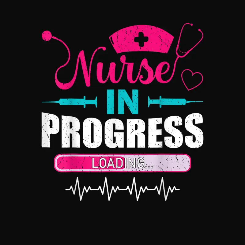 Nurse In Progress Nurse Funny Nursing School Unisex Staple T-Shirt