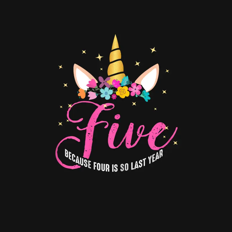5 Years Old Birthday Girl Gifts Unicorn 5Th Birthday Unisex Long Sleeve T-Shirt