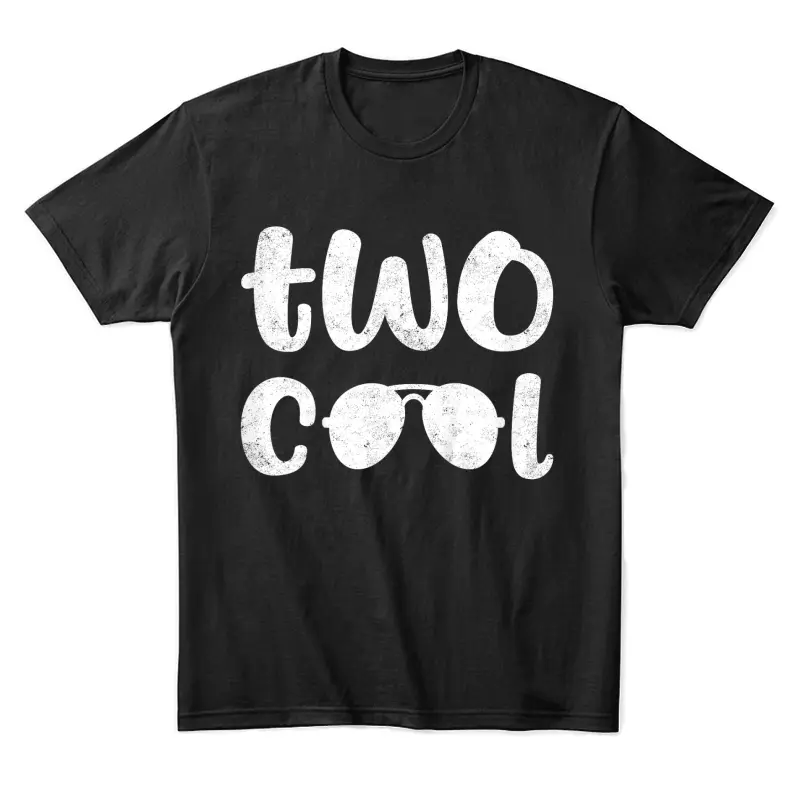 Two Cool 2Nd Birthday Gift 2 Year Old Boy Second Bday Unisex Staple T-Shirt