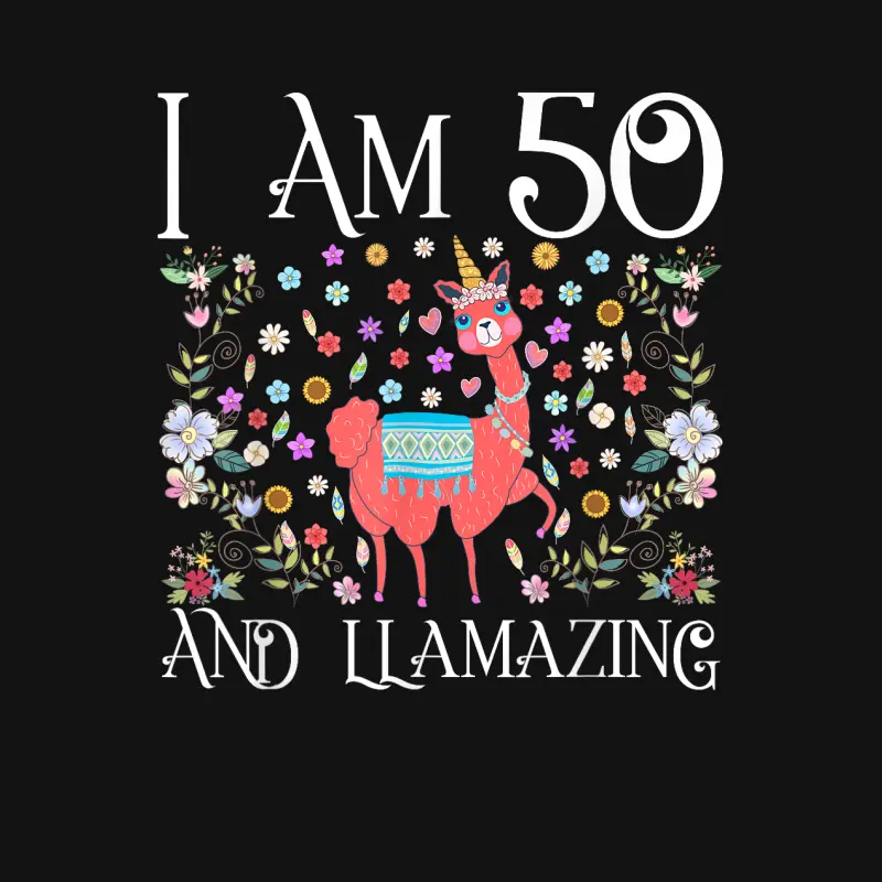 I Am 50 Years Old And Llamazing Llama Happy 50Th Birthday Youth Staple T-Shirt