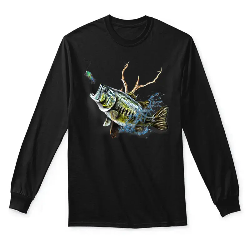 Largemouth Bass Fishing - Men, Women & Kids Largemouth Bass Unisex Long Sleeve T-Shirt