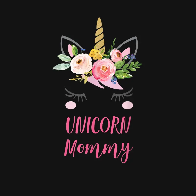 Floral Unicorn Mom Shirt, Unicorn Mommy Gift Youth Staple T-Shirt